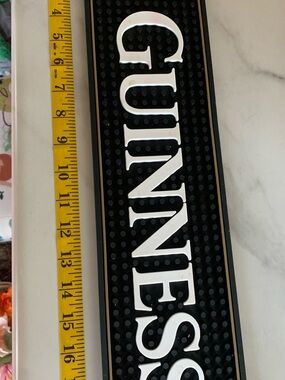 Official Guinness rubber bar mat 19x3.5